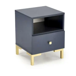 Szafka nocna Tisaia granatowy/złoty