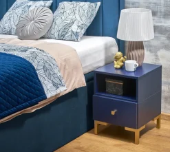 Szafka nocna Tisaia granatowy/złoty