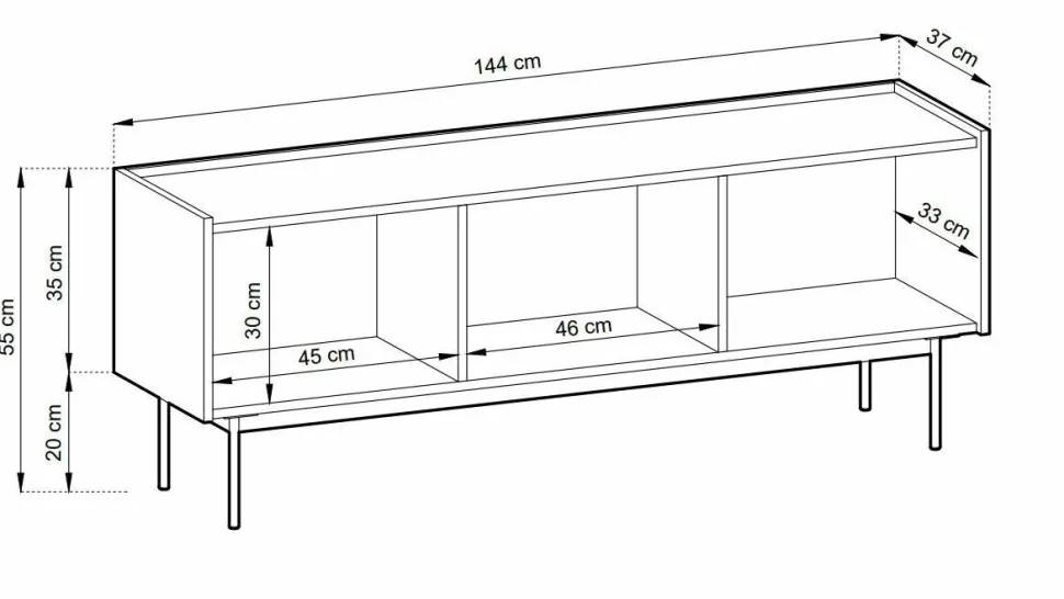 Szafka RTV Cashmer beżowa