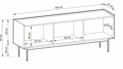 Szafka RTV Cashmer czerwona