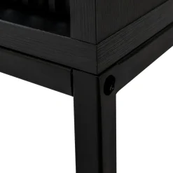 Szafka RTV Delicious ryflowana czarna