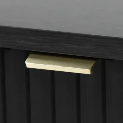 Szafka RTV Delicious ryflowana czarna