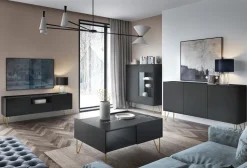 Szafka RTV Marbren czarna