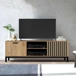 Szafka RTV Markle dąb craft/czarny