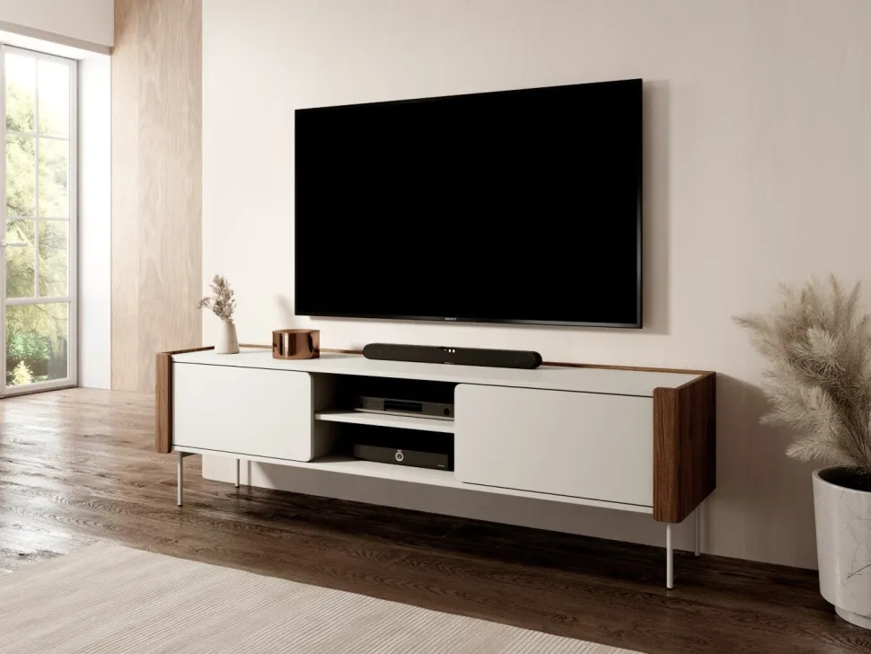 Szafka RTV Taberg beżowa/ orzech