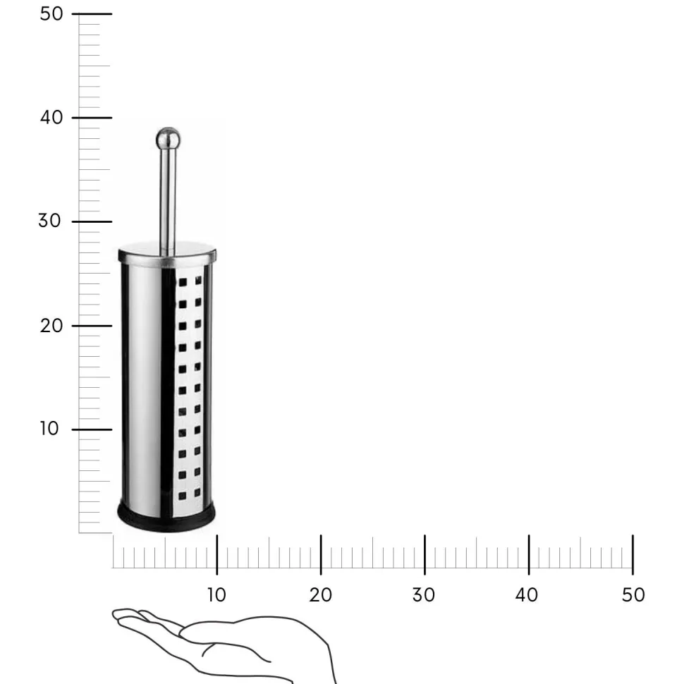 Szczotka toaletowa Cube ze stali nierdzewnej