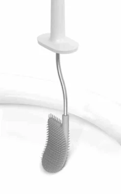 Szczotka toaletowa, stalowa, Flex JJ biały/srebrny