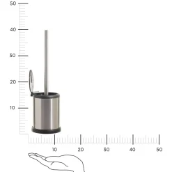 Szczotka toaletowa ze stali nierdzewnej   z przykrywką