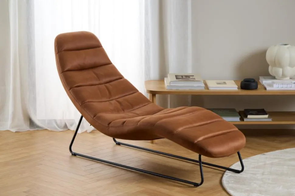 Szezlong Chaplin brązowy Kentucky brandy 9