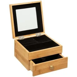 Szkatułka bambusowa na biżuterię