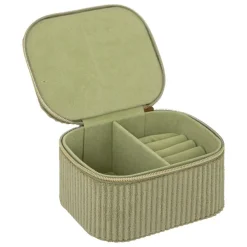 Szkatułka Enya sztruksowa zielona