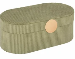 Szkatułka Enya zielona sztruks