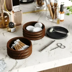 Szkatułka/ pojemnik Tesora wood orzech