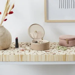 Szkatułka sztruksowa Velo beżowa