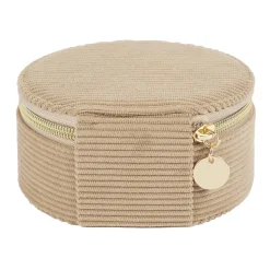 Szkatułka sztruksowa Velo beżowa