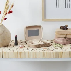 Szkatułka sztruksowa Velour brązowa