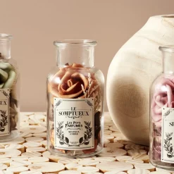 Szklany słój 12cm z pot pourri  pomarańczowe