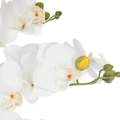Sztuczna orchidea z białą doniczką 65 cm