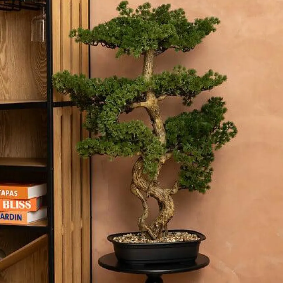 Sztuczne drzewko Bonsai 86cm w czarnej ceramicznej donicy
