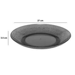 Talerz Estiva 27 cm plastikowy            ciemnoszary