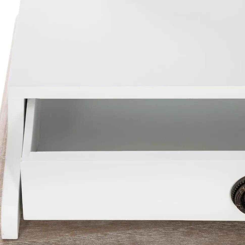 Toaletka Chrysa biała z lustrem 3 szuflady