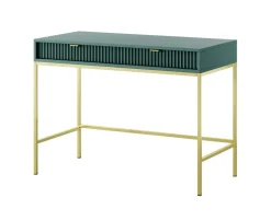 Toaletka Delicious ryflowana zielona      złote nogi