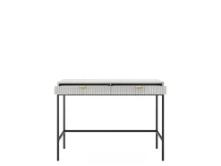 Toaletka Delicious ryflowana szara złote nogi