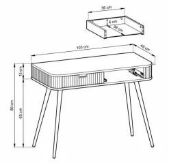 Toaletka Seda beżowa/ nogi złote