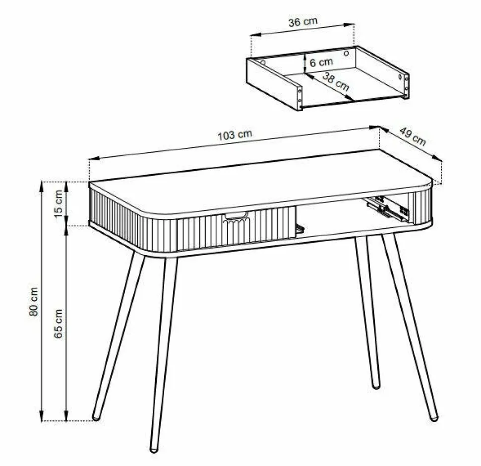 Toaletka Seda beżowa/ nogi złote