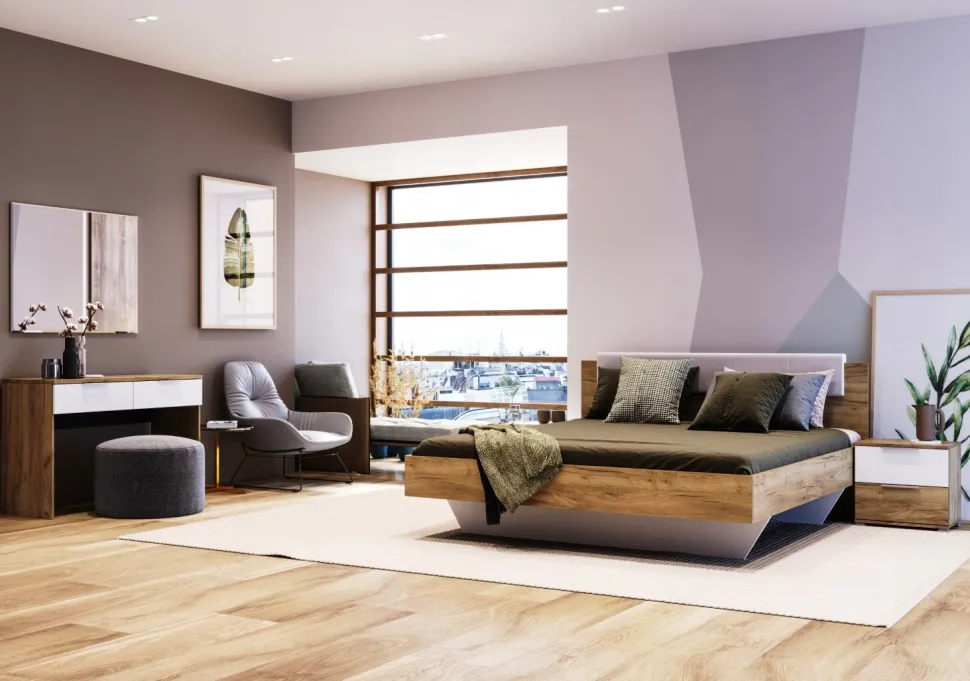 Toaletka Tissa dąb craft/biały połysk