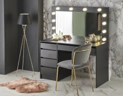 Toaletka z lustrem Sybilla XL czarna