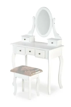 Toaletka ze stołkiem Elsa biała