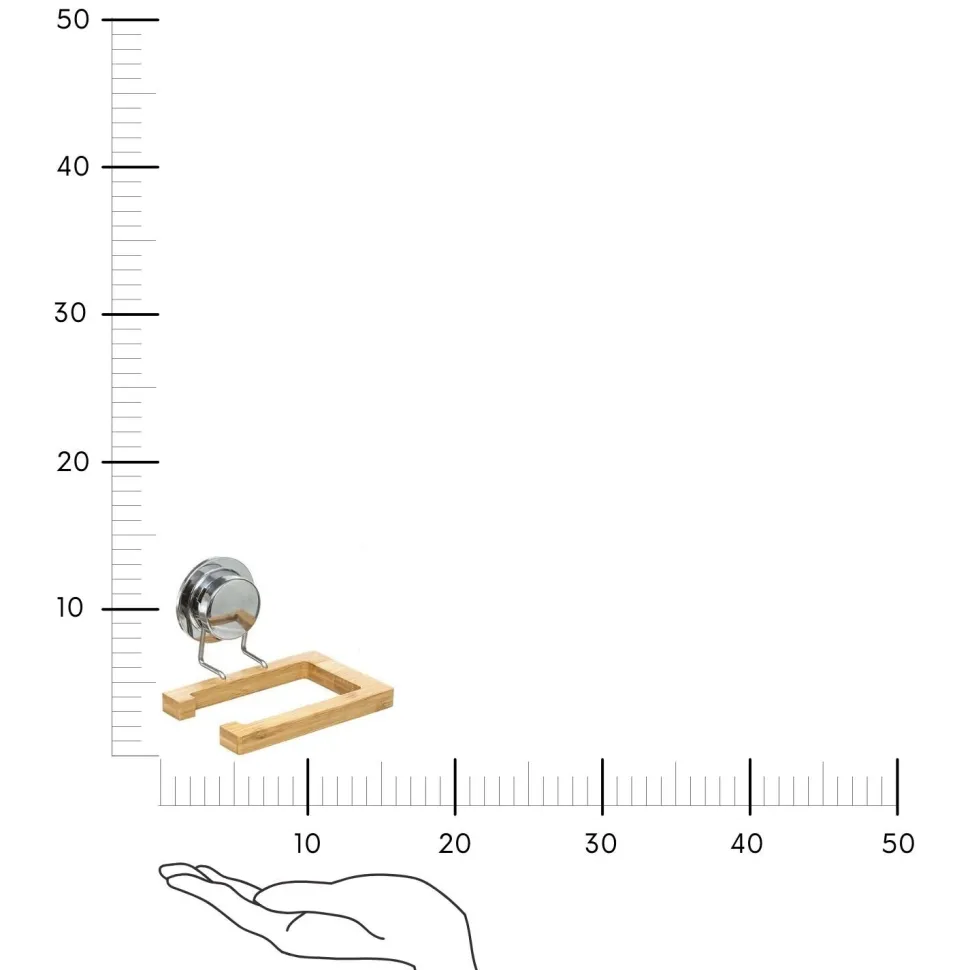 Uchwyt na papier toaletowy Venterra metal/bambus