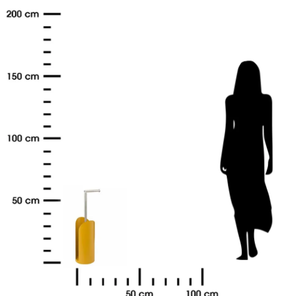 Uchwyt na papier toaletowy Kho musztardowy
