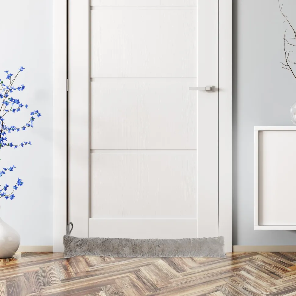 Wałek pod drzwi przeciw przeciągom szary