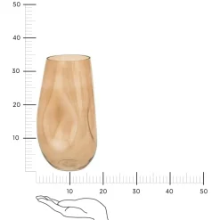 Wazon Bravi szklany 33 cm beżowy