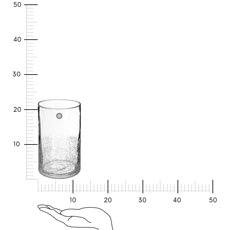 Wazon Crackle 20cm transparentny