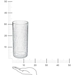 Wazon Craquele 30 cm transparentny