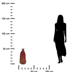 Wazon Dame J szklany 51cm bursztynowy