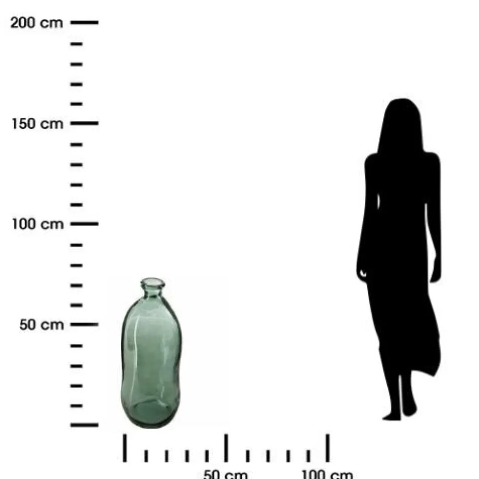Wazon Dame J szklany 73cm zielony