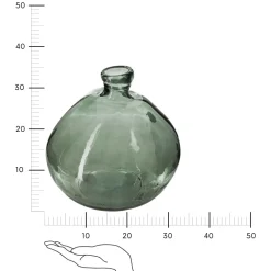 Wazon Dame Jeanne szklany 33cm zielony