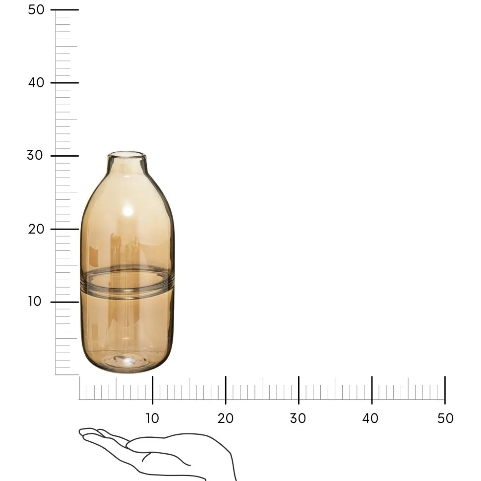 Wazon Line szklany 30cm amber
