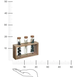 Wazon potrójny z suszonymi kwiatami
