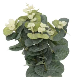 Wazon Suza koło ze sztucznym eukaliptusem 30cm