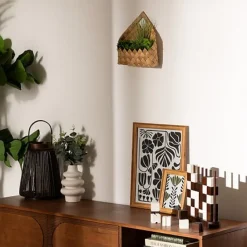 Wazon Suza potrójny ze sztucznym eukalitusem 30cm