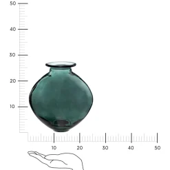 Wazon szklany Candy zielony 26cm
