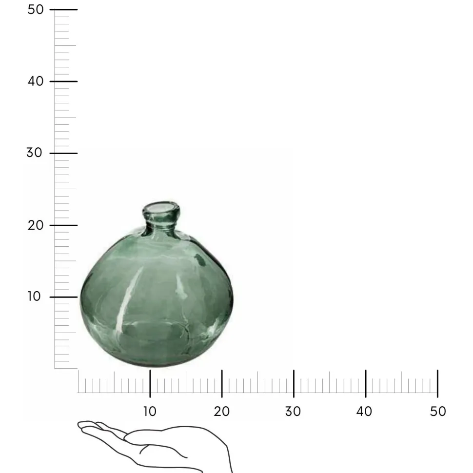 Wazon szklany Recyc ZIELONY