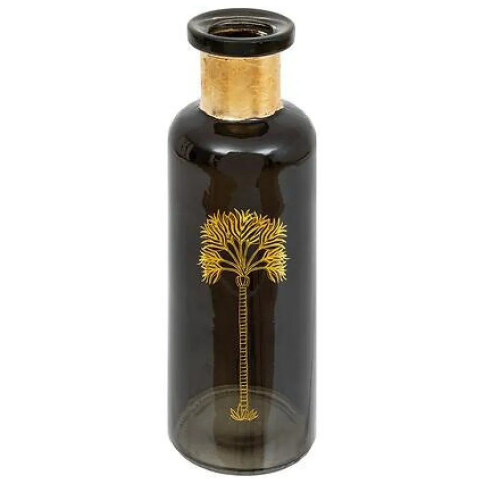 Wazon Tropical Boudoir o wysokości 22 cm, szkło khaki