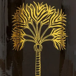 Wazon Tropical Boudoir o wysokości 22     cm, szkło khaki