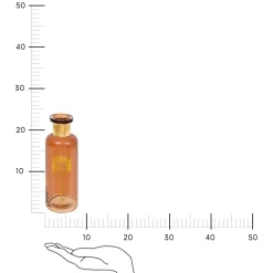 Wazon Tropical Boudoir o wysokości 22 cm z bursztynowego szkła